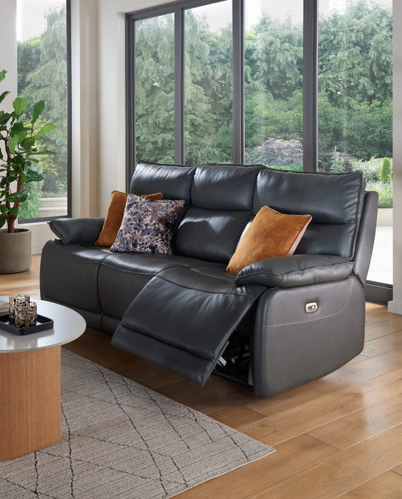 Hugo Leather 3 Seater