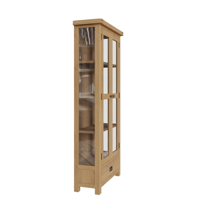 Country Oak Display Cabinet