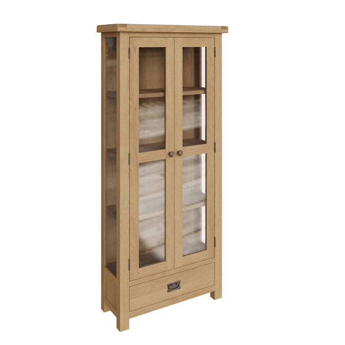 Country Oak Display Cabinet