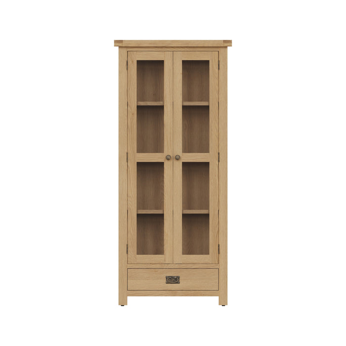 Country Oak Display Cabinet