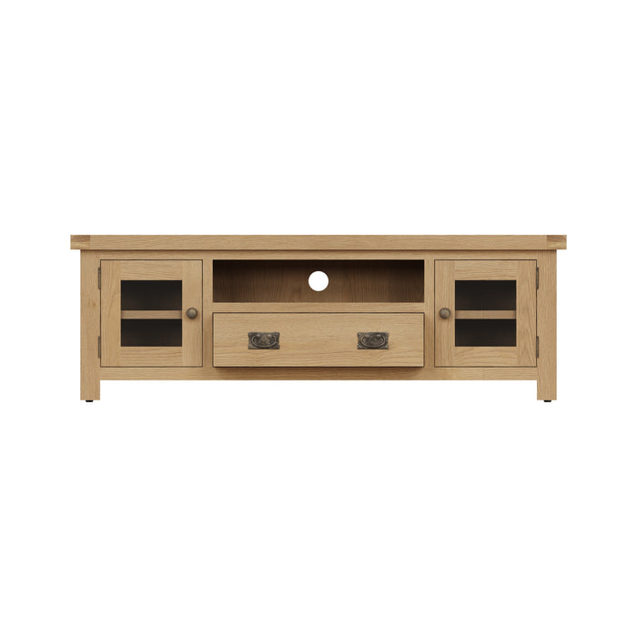 Country Oak TV Unit Large