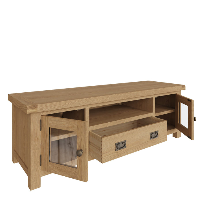 Country Oak TV Unit Large