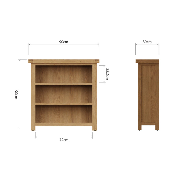 Country Oak Bookcase Small