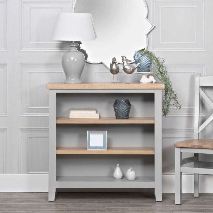 Eden Grey Small wide bookcase