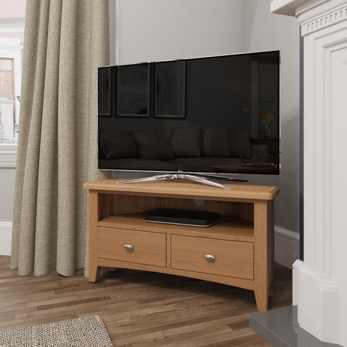 Gallery Oak Corner TV Unit