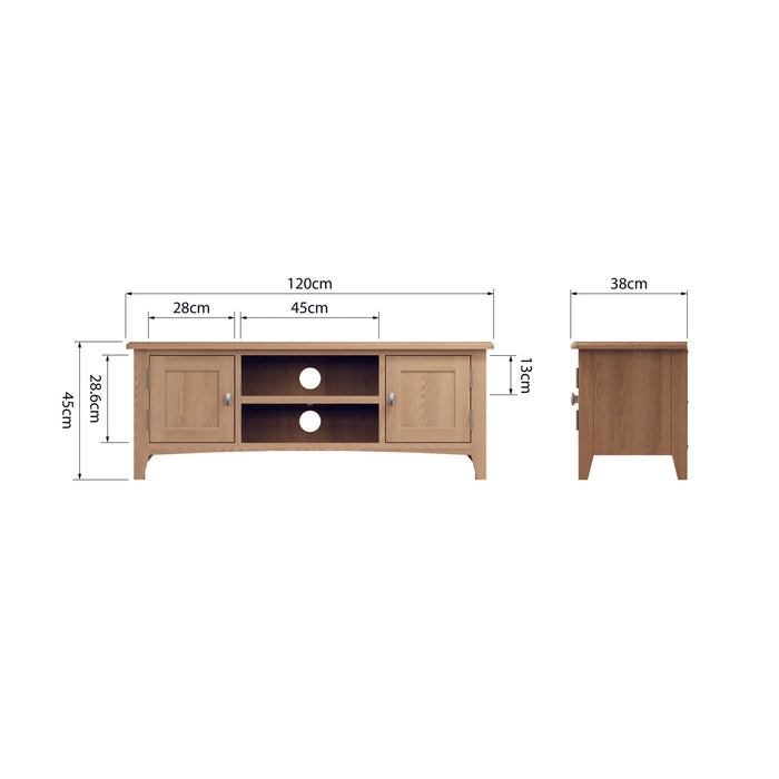 Gallery Oak Large TV Unit