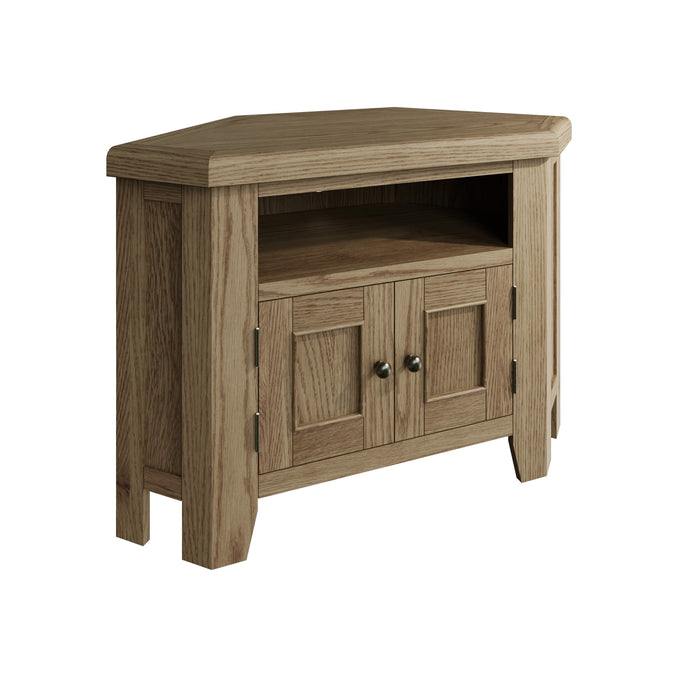 Weathered Oak Corner TV Unit