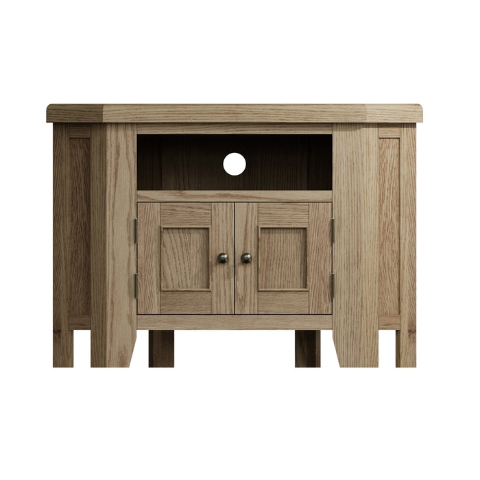 Weathered Oak Corner TV Unit