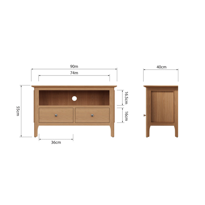 Belmont Oak Standard TV Cabinet