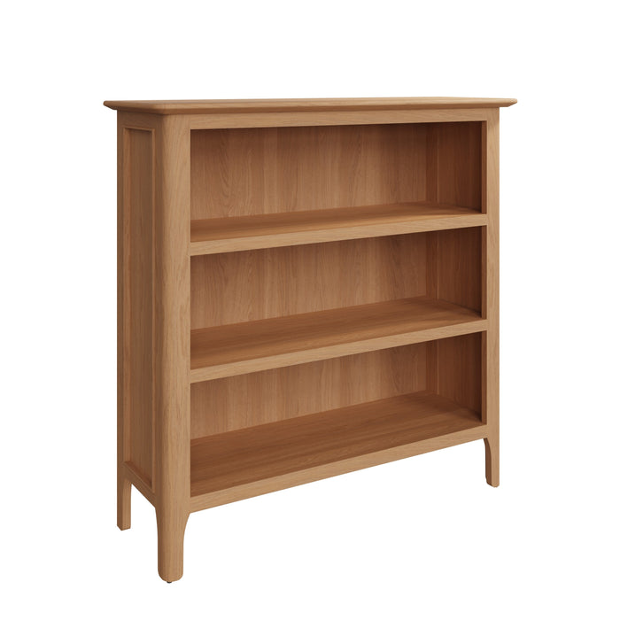 Belmont Oak Small Wide Bookcase