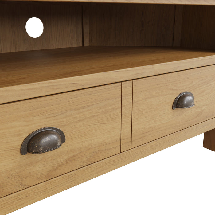 Truffle Oak Corner TV Unit