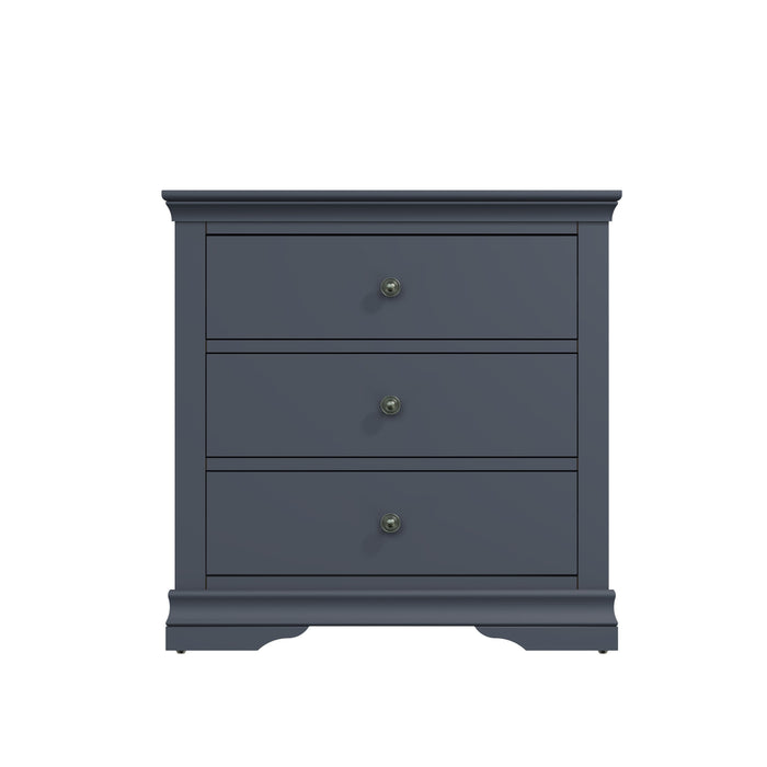 Wellington Midnight Grey 3 Drawer Chest