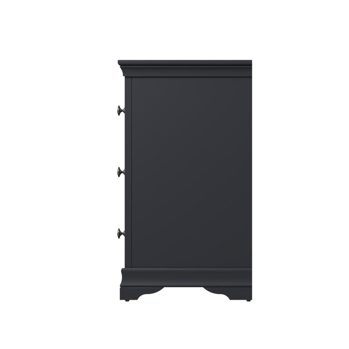 Wellington Midnight Grey 3 Drawer Chest