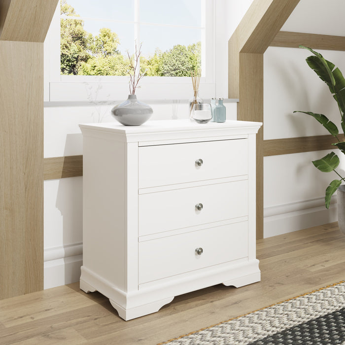 Wellington White Painted 3 Drawer Chest