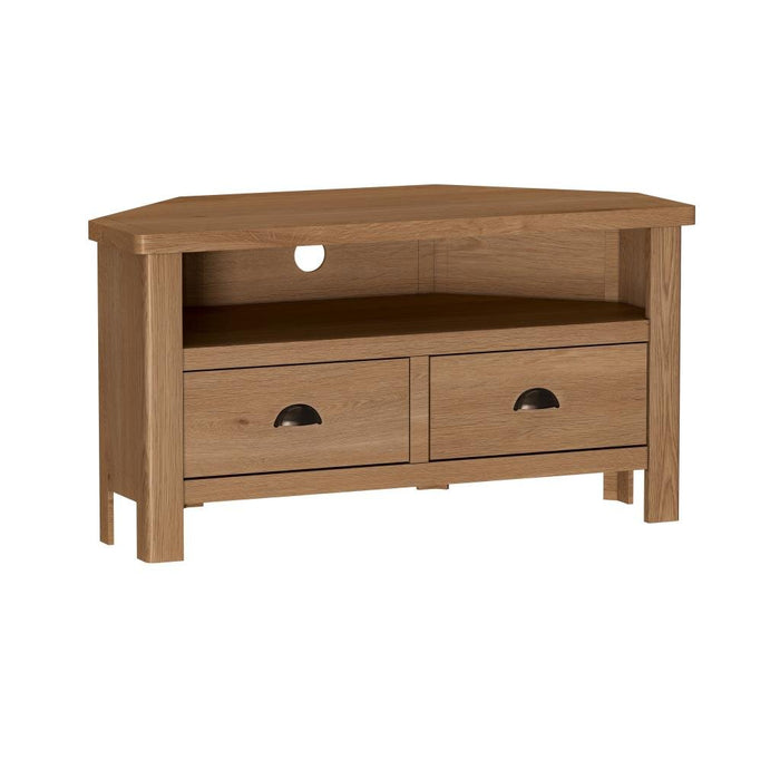 Truffle Oak Corner TV Unit